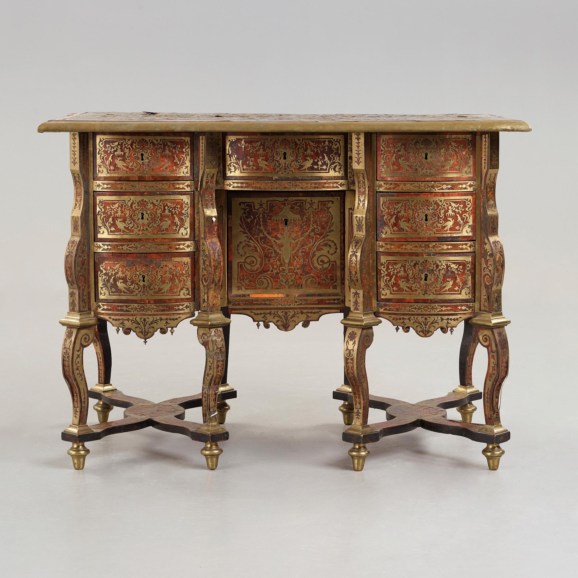 SKRIVBORD, sk Bureau Mazarin, Frankrike omkring år 1700, barock, kretsen av Nicolas Sageot (1666-1731).