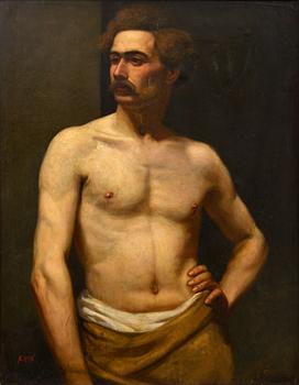 122. Albert Edelfelt, MALE MODEL.