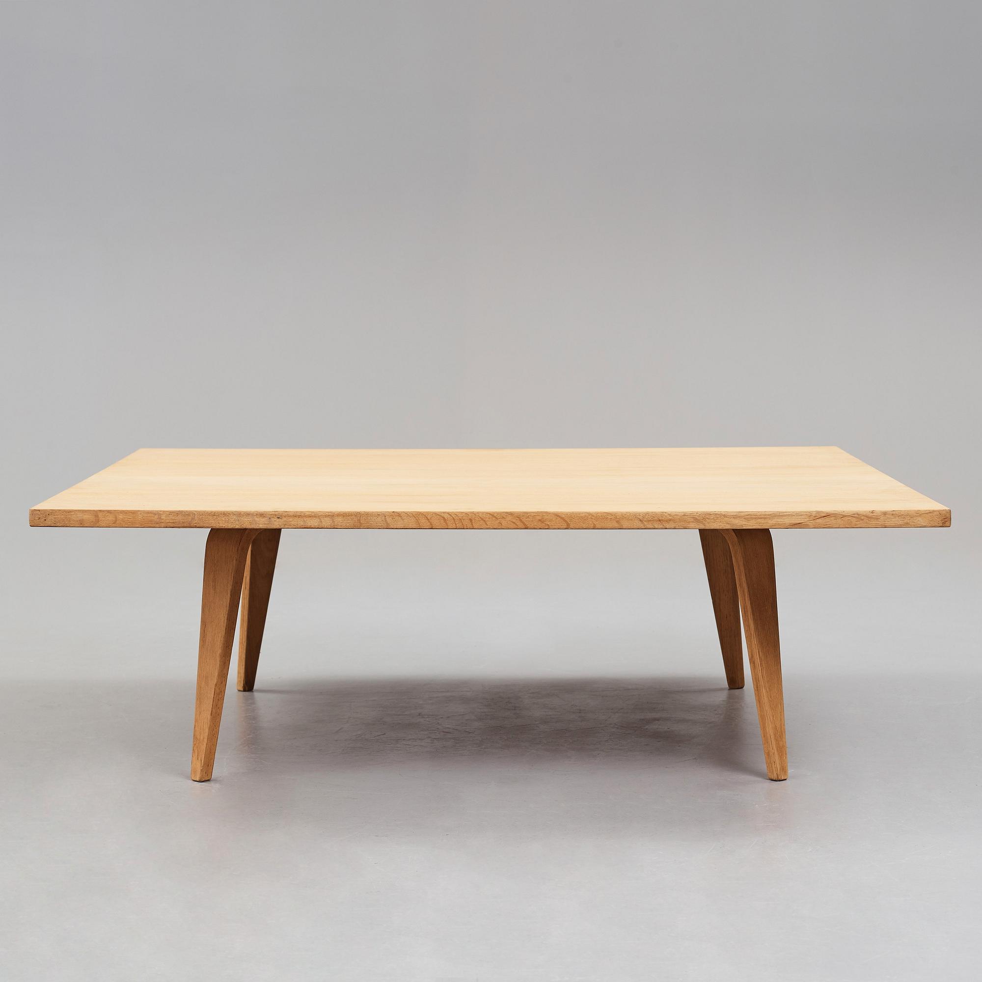 HANS J WEGNER, a square oak prototype sofa table, Andreas Tuck, Denmark, 1967.