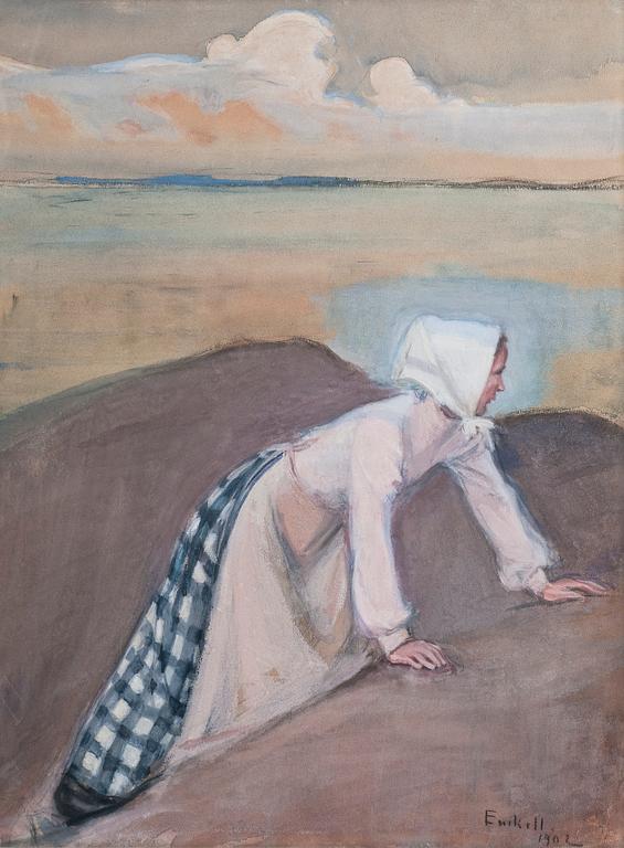 Magnus Enckell, "WOMAN ON A CLIFF".
