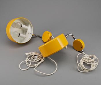 VÄGGLAMPOR, ett par, "Simris", Anders Persson, Ateljé Lyktan. 1960-tal.