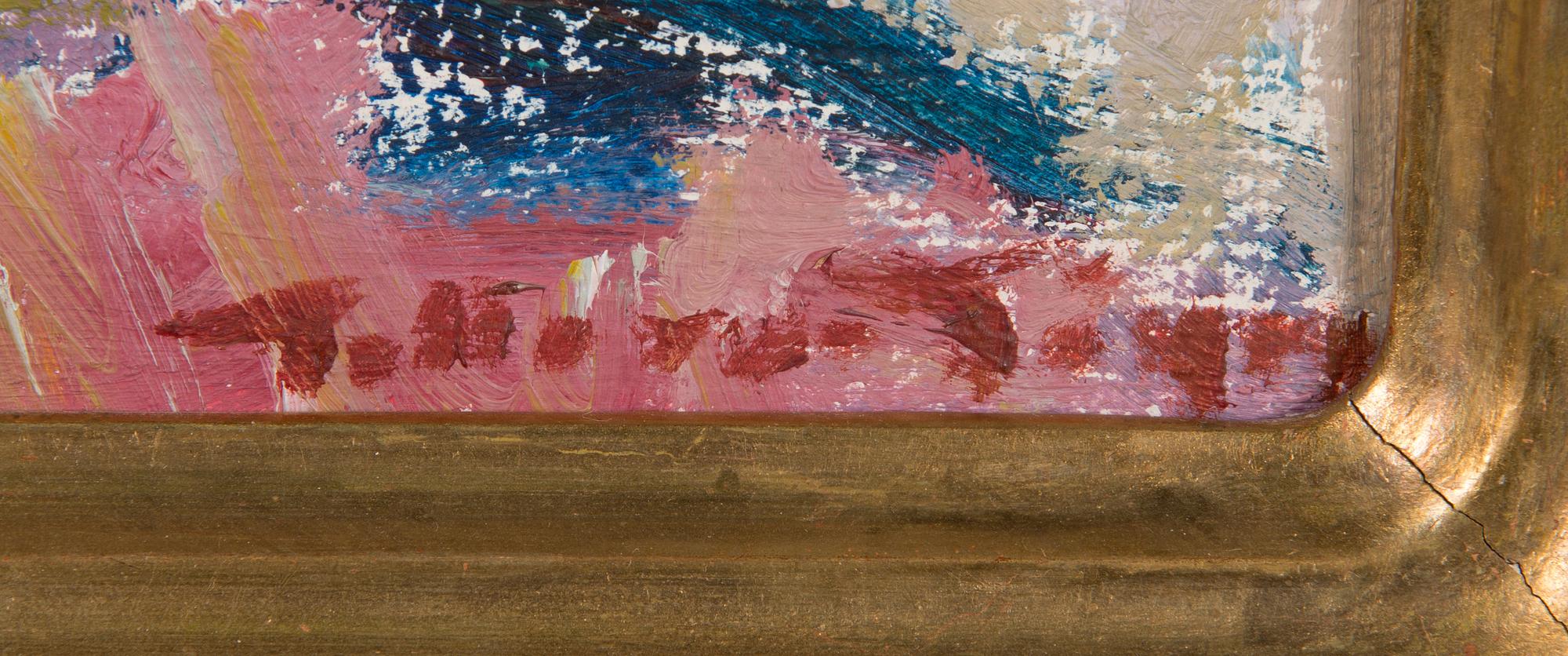 Tellervo Töyry, oil on board, signed.