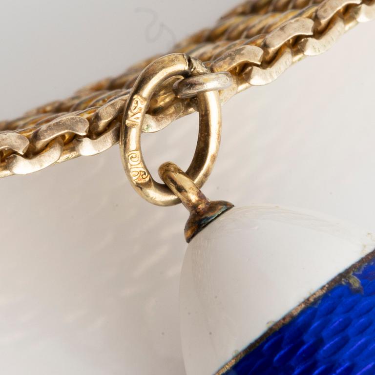 Necklace with 22 miniature Easter eggs, one of which is by Carl Fabergé.