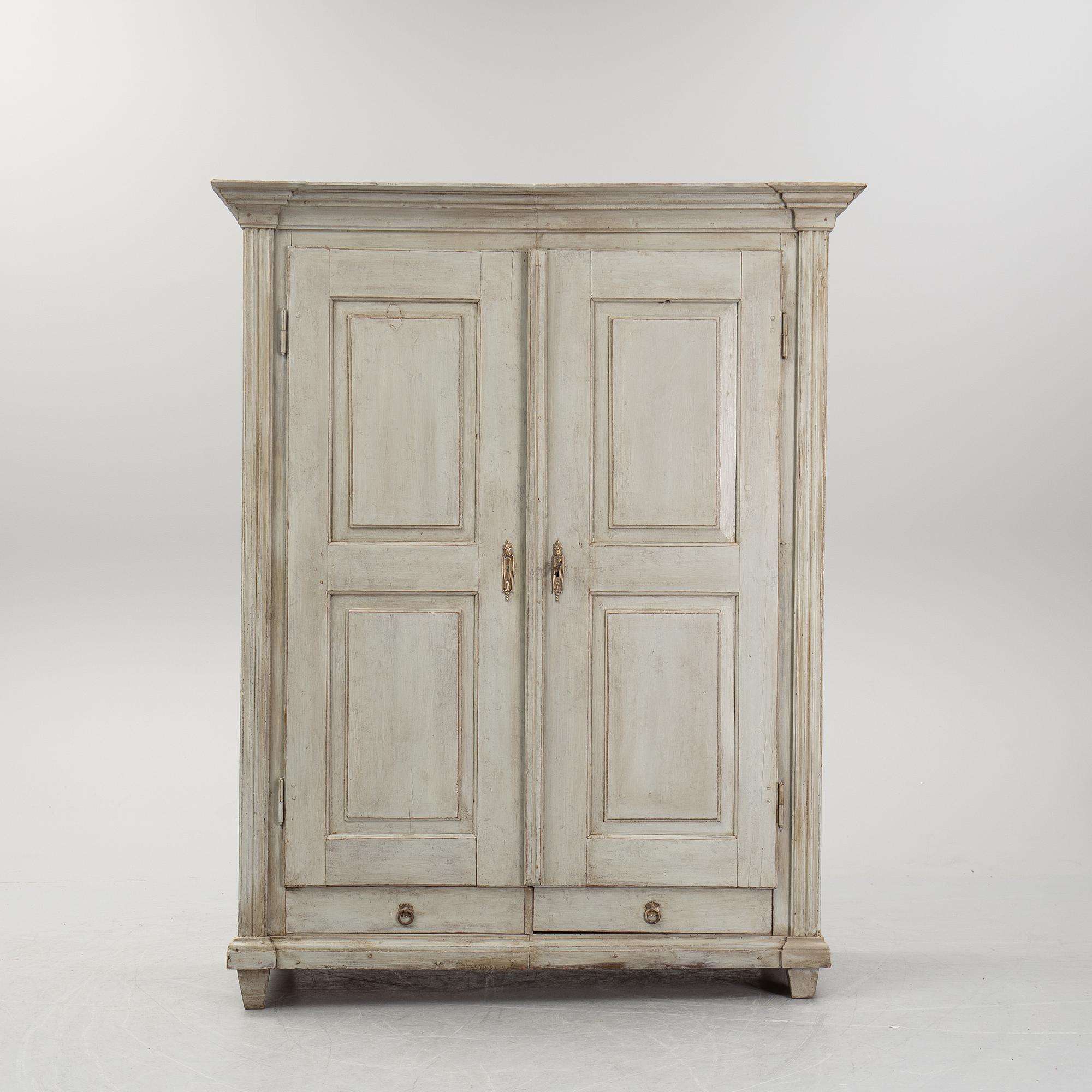 A painted cabinet, 19th Century.