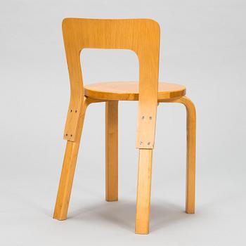 Alvar Aalto, jakkara, malli 60 ja tuoli, malli 65, Artek 1970-luku.