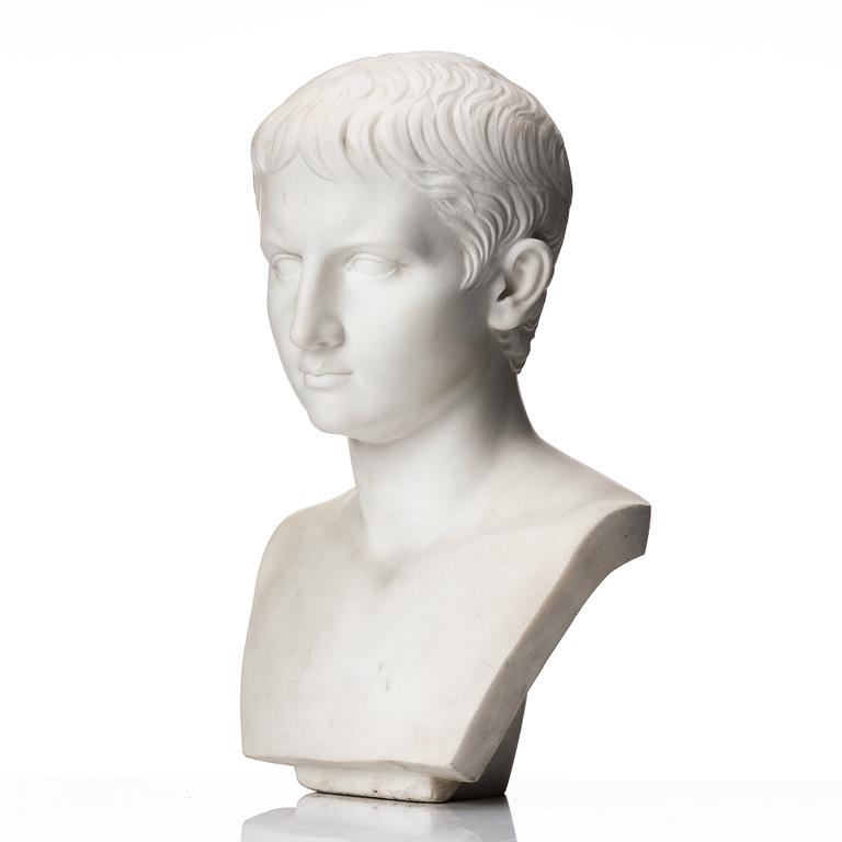 Byst, Italien 1800-tal, kejsare Augustus (65 f.Kr - 14 e.Kr).