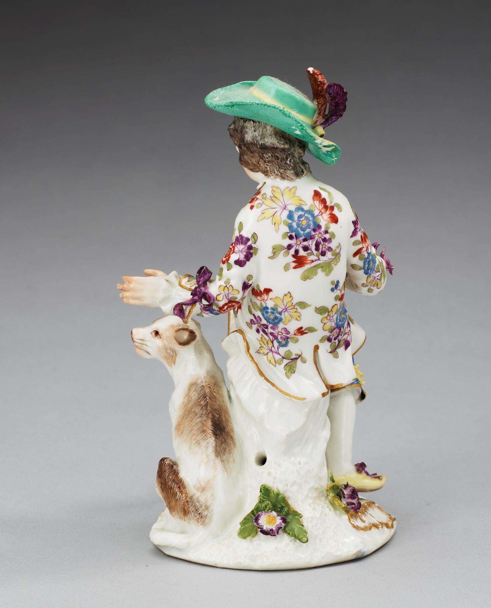 FIGURIN, porslin. Meissen, 1700-tal.