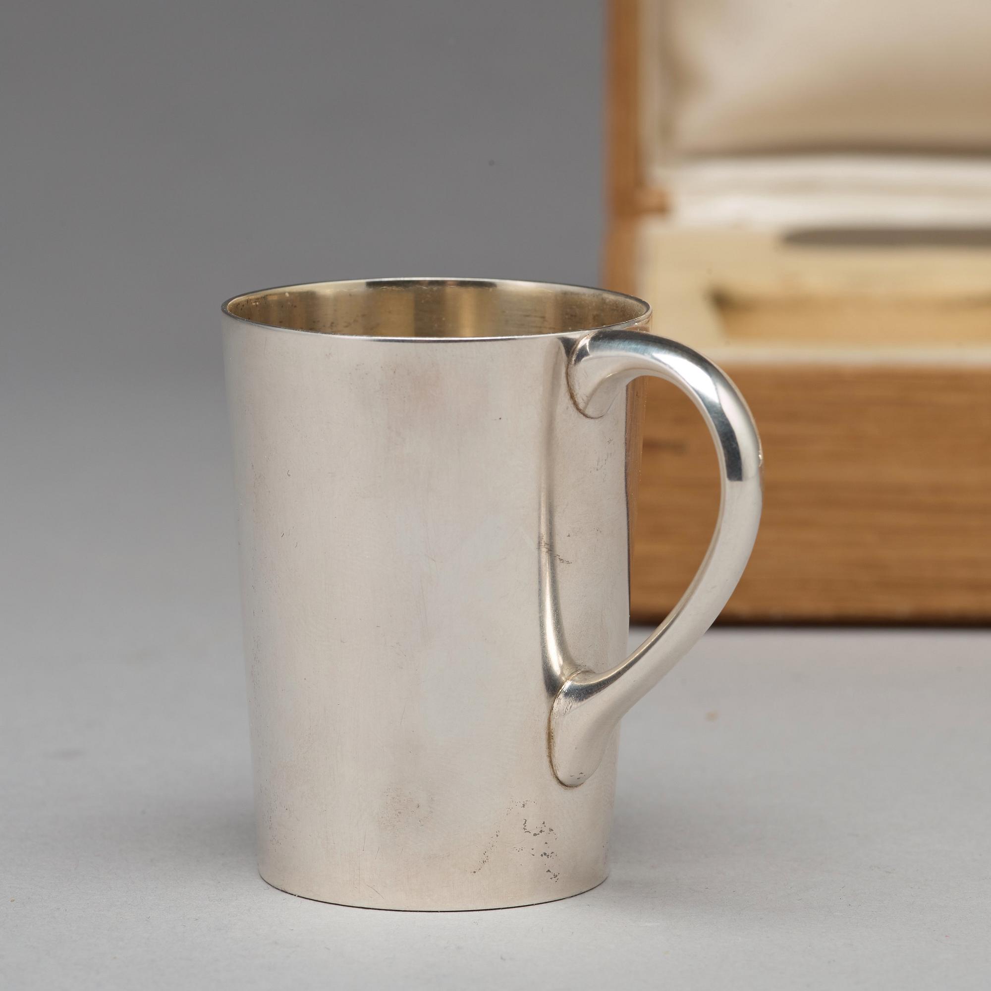 Fabergé, dopbestick, 5 delar, silver, Moskva 1899-1908.