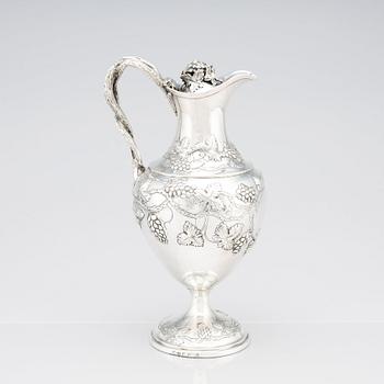 A George III sterling silver ewer, marks of John Scofield, London 1787.