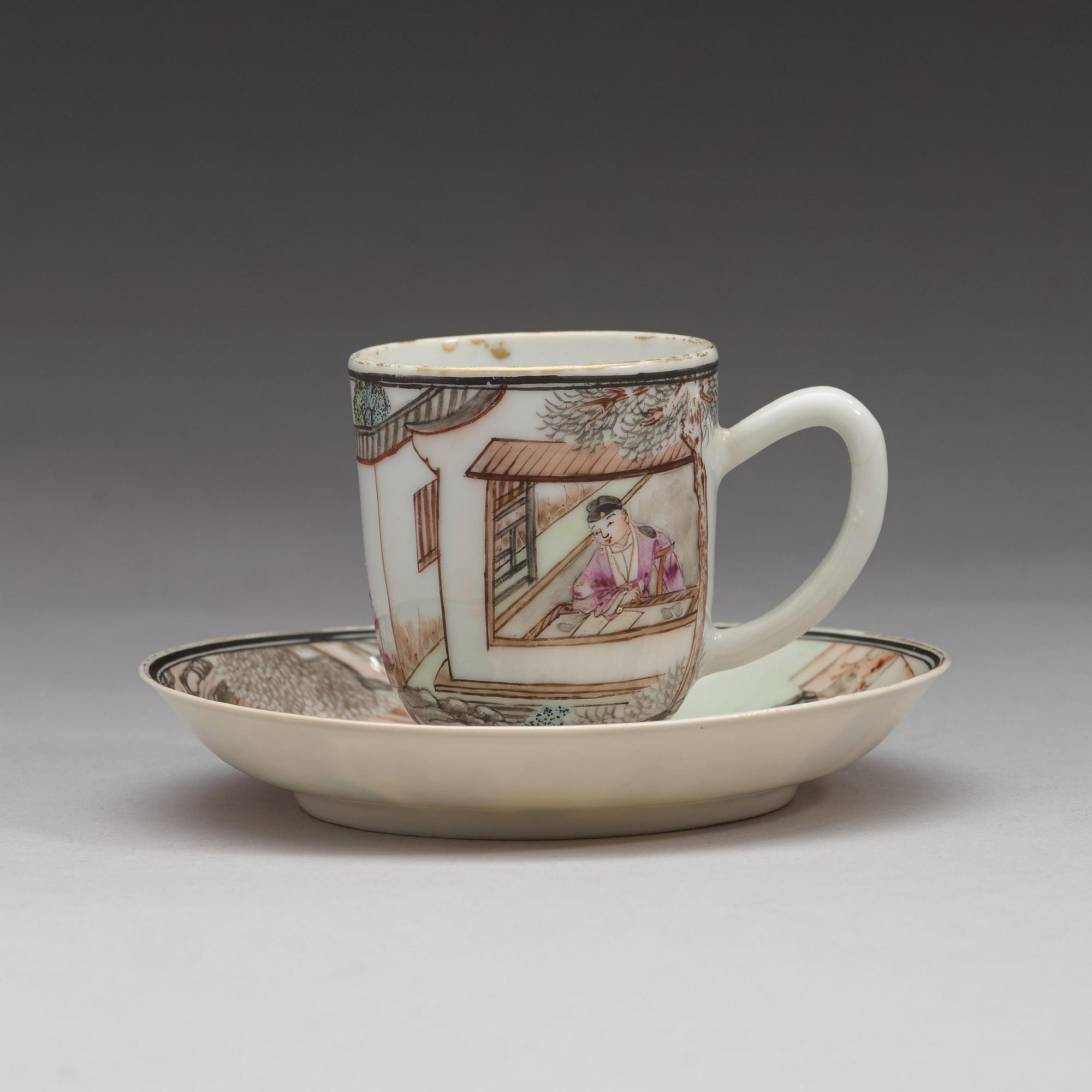 KOPP med FAT, porslin. Qingdynastin, Qianlong (1736-95).
