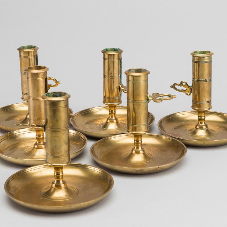 SIX SWEDISH CANDLESTICK BY SKULTUNA.