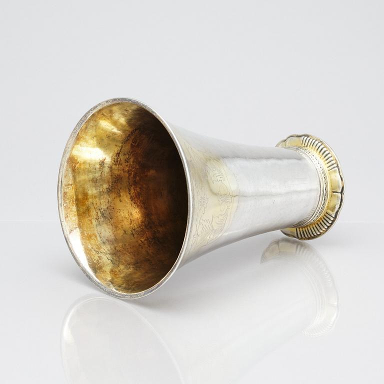 A silver-and parcel-gilt beaker, mark of Lorentz Lindgren, Borås, active (1775-1803).
