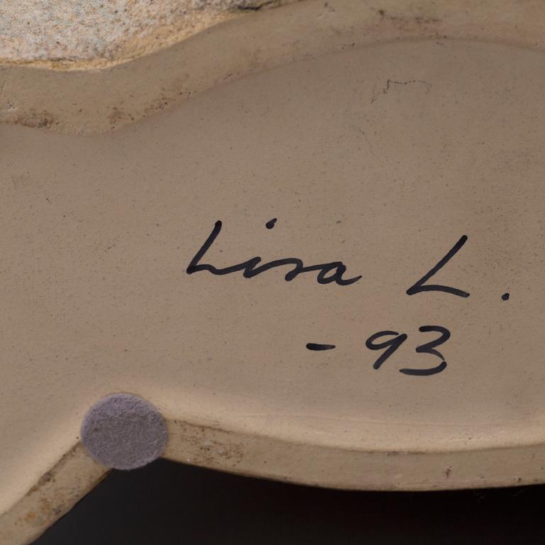 LISA LARSON, figurin, glaserat stengods, signerad Lisa L och daterad -93.