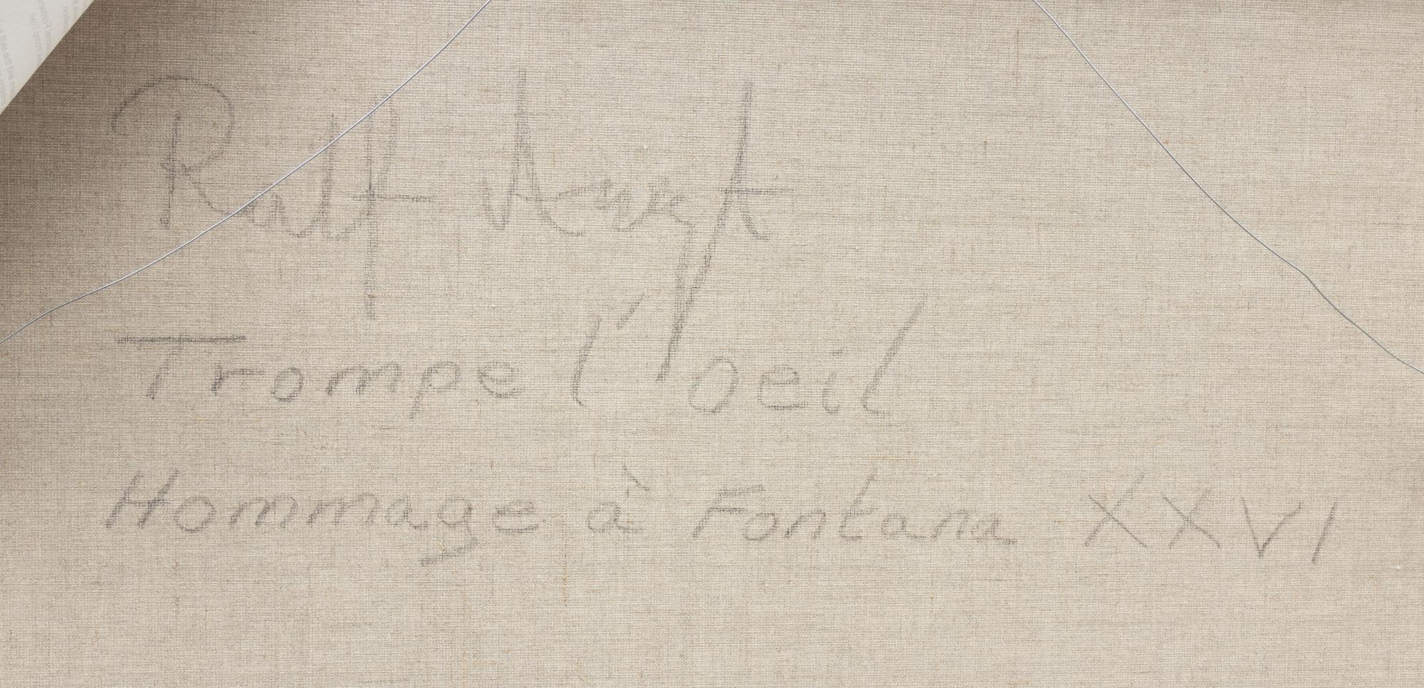 Ralf Arzt, "Trompe l'oeil Hommage à Fontana XXXIX".