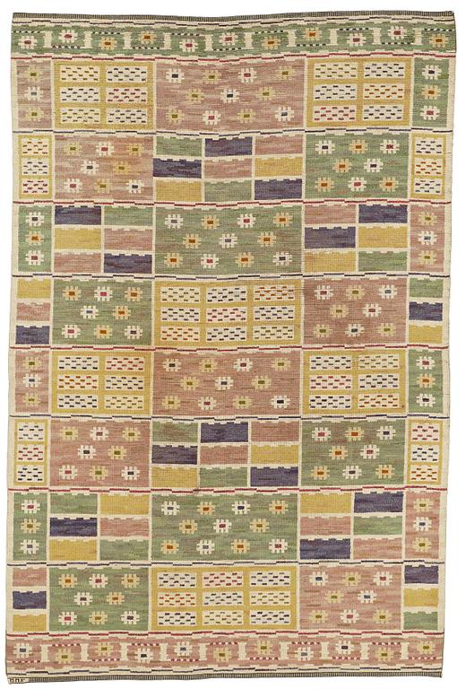 Märta Måås-Fjetterström, matta, "Ängarna", flossa, ca 308 x 206 cm, signerad MMF.