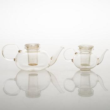 WILHELM WAGENFELD, 16-piece 1930/40's teaset for Jenaglas, Paltex, Schott Mainz.