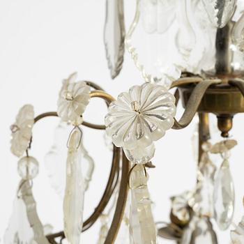 A Rococo style chandelier, first half of the 20th century.