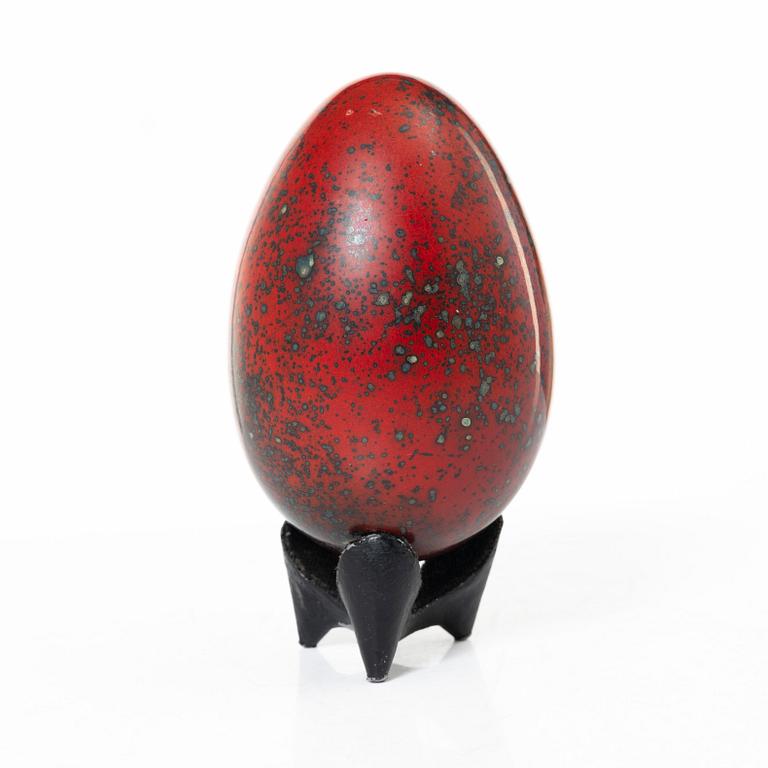 Hans Hedberg, a faience sculpture of an egg, Biot, France.