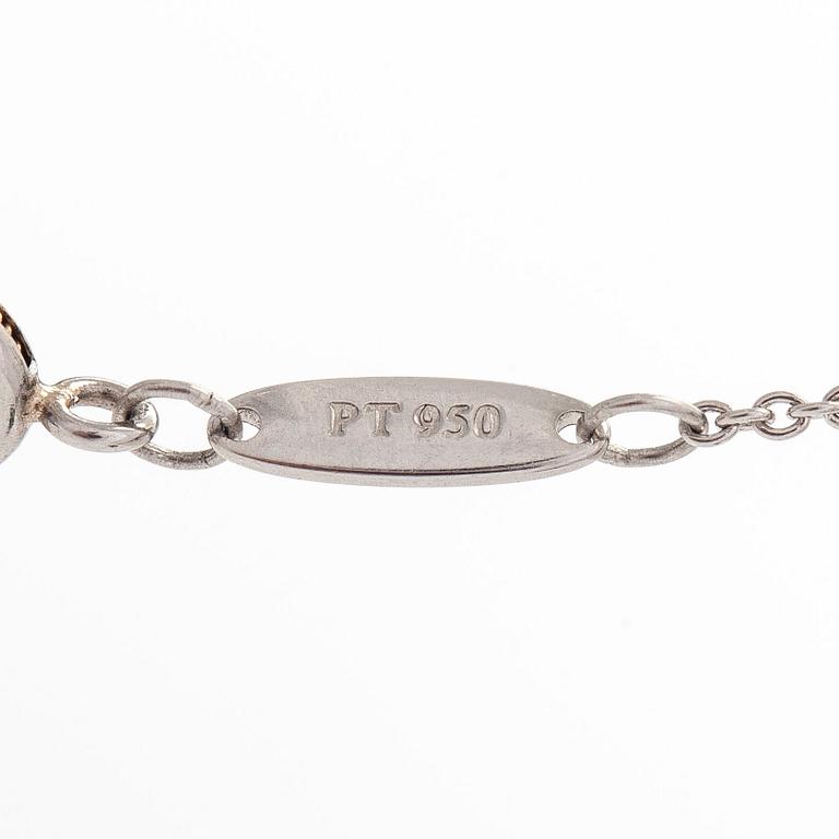 Tiffany & Co, Elsa Peretti, kaulakoru "Bean" platinaa ja timantteja.