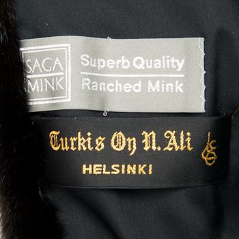 A SAGA MINK FUR COAT.