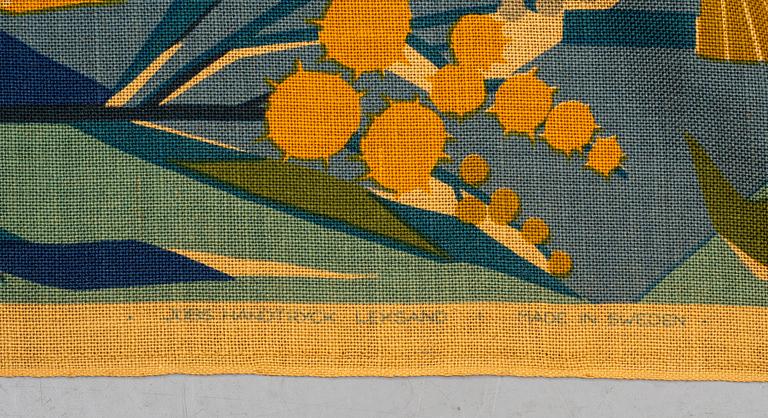 DAGMAR LODÉN, GARDINER, 2 st., "Tistlar", ca 243 x 127 cm vardera.