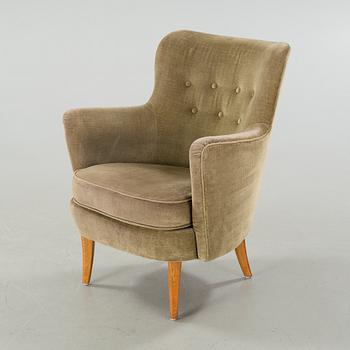 A lounge chair from O H Sjögren, probably Carl Malmsten, third quarter of the 20th century.