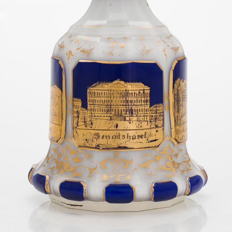 A late 19th century caraffe, probably for Nuutajärvi glassfabrik Finland.