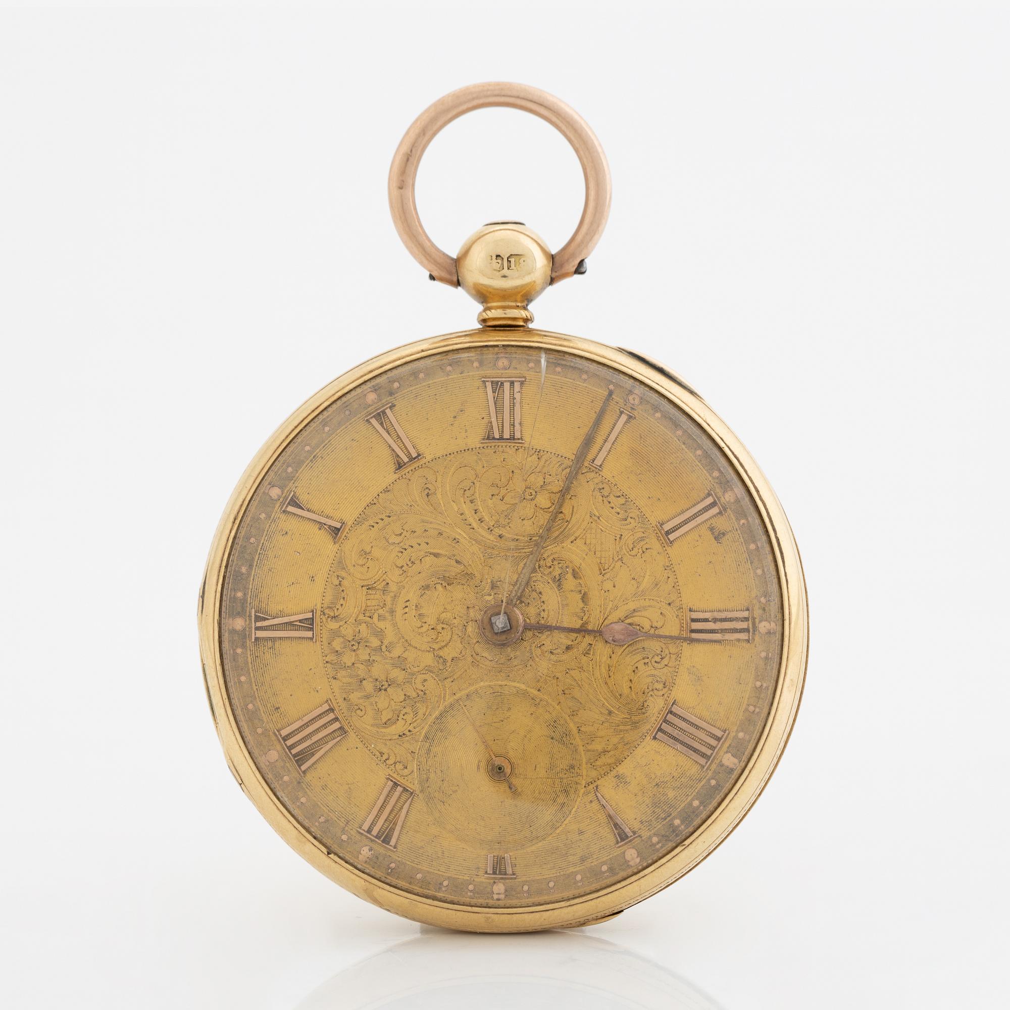 Pocket watch, John Cross, 46 mm.