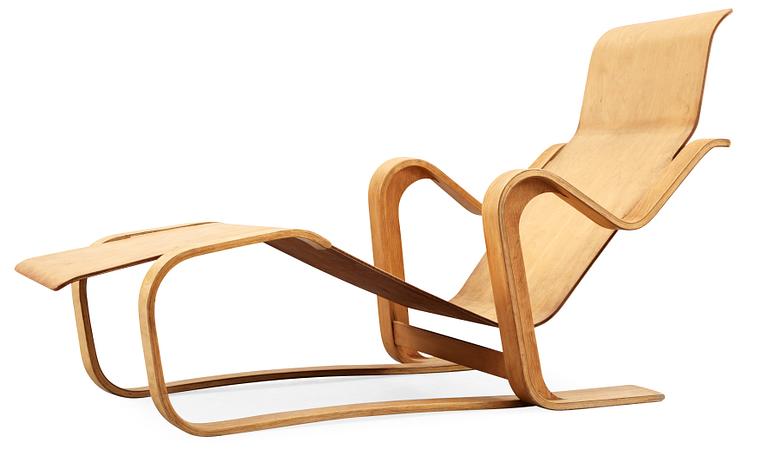 MARCEL BREUER, vilstol, "A Long Chair", sannolikt Isokon, England, efter 1936.