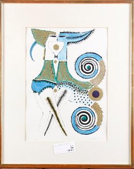 Max Walter Svanberg · SVANBERG, MAX WALTER. Handkolorerat tryck, sign o nr.