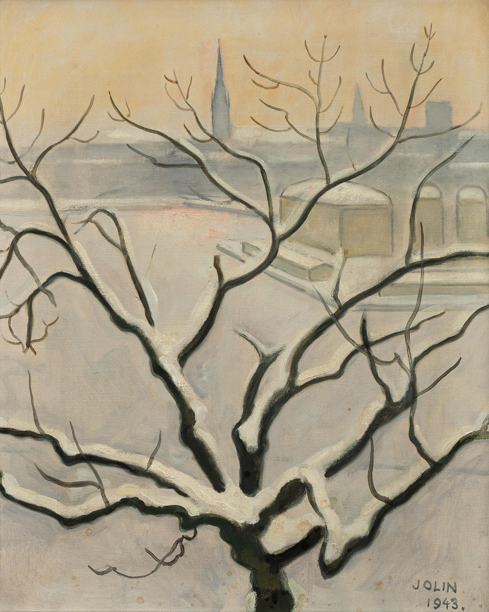 Einar Jolin, Vinterbild, Stockholm.