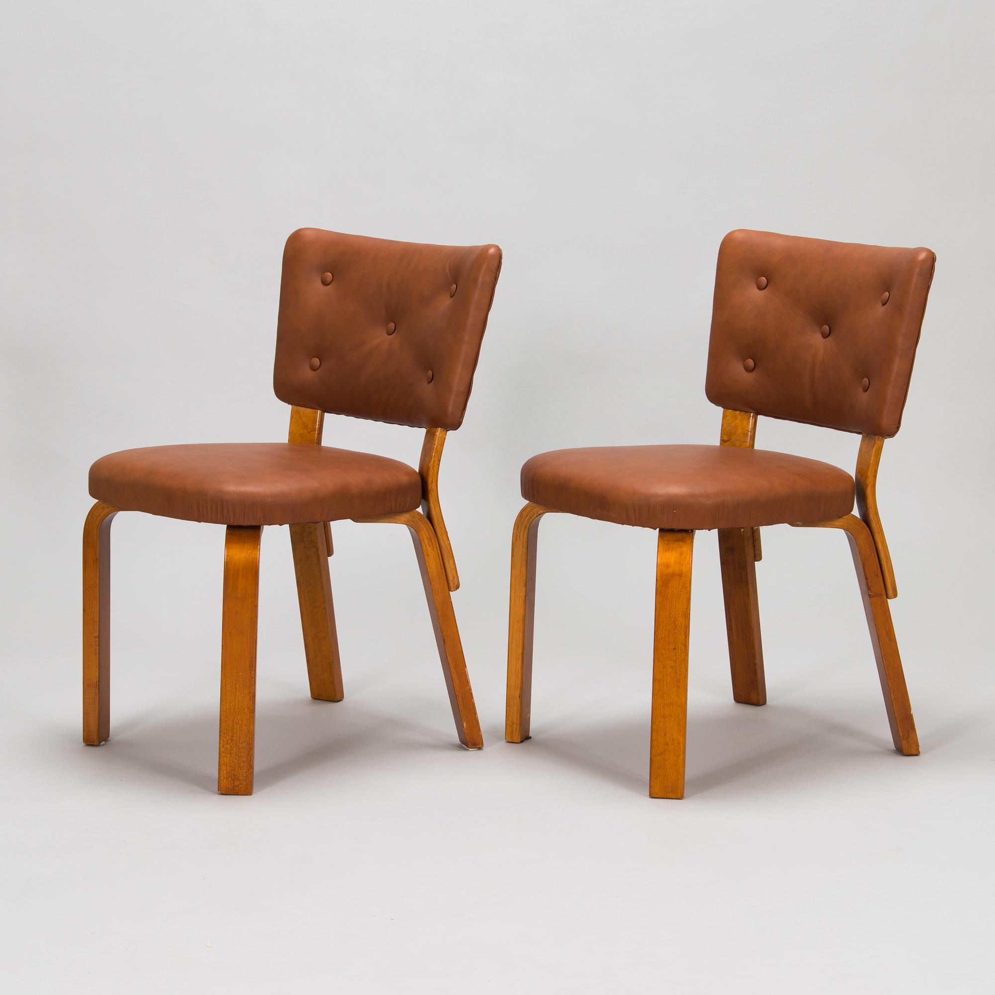 Alvar Aalto, ten 1950's '62' chairs, O.Y. Huonekalu- ja Rakennustyötehdas A.B., Finland.