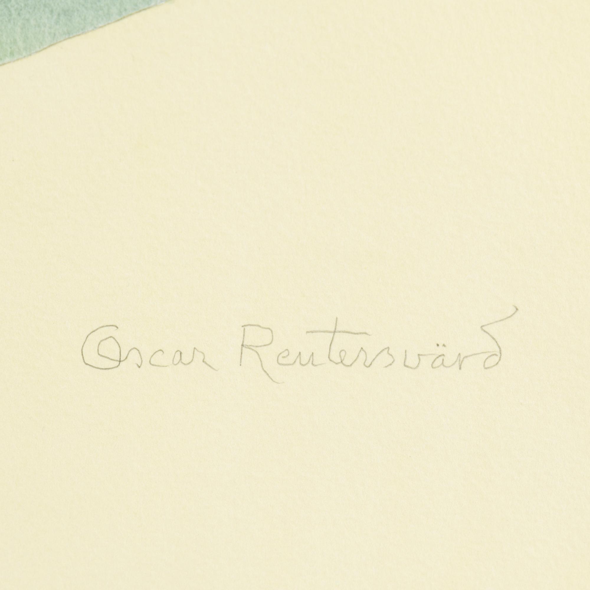 OSCAR REUTERSVÄRD, mixed media, signed.