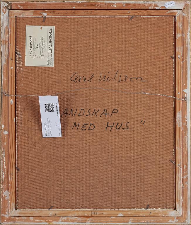 AXEL NILSSON, olja på pannå, signerad.