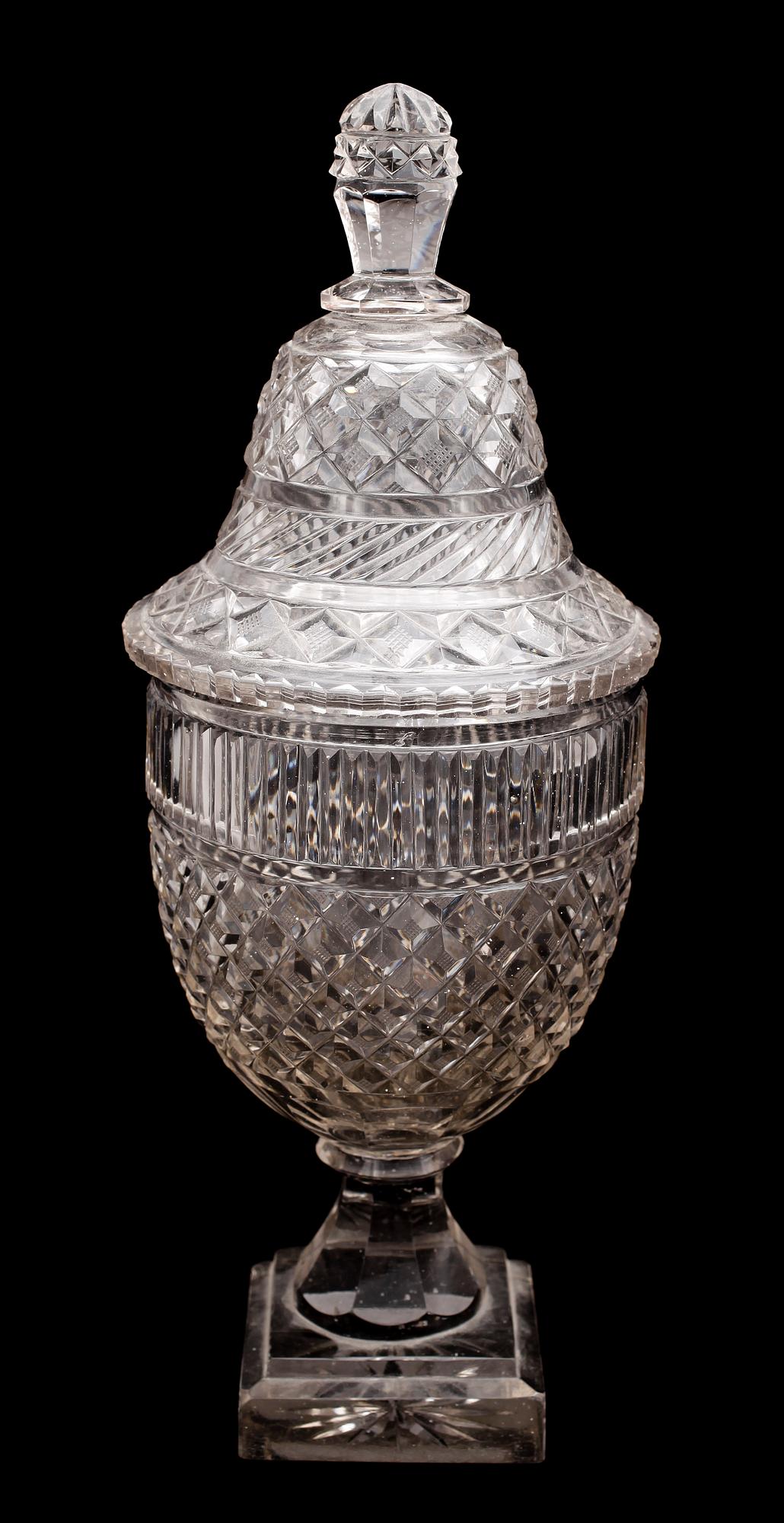 LOCKPOKAL, glas, Irland, 1800-tal.