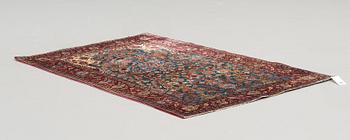 SEMI-ANTIQUE SILK KASHAN. 156,5 x 103,5 cm.