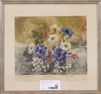 KERSTIN MARIA (MAJA) FJAESTAD, träsnitt, sign.