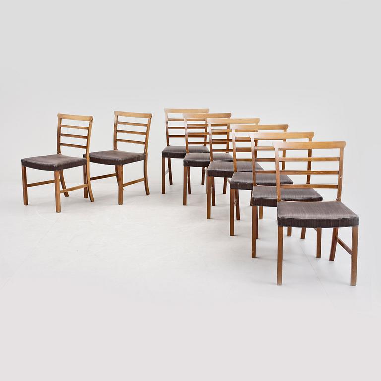 STOLAR, 8 st, Ole Wanscher för Illum's Bolighus, Danmark, 1950-tal.