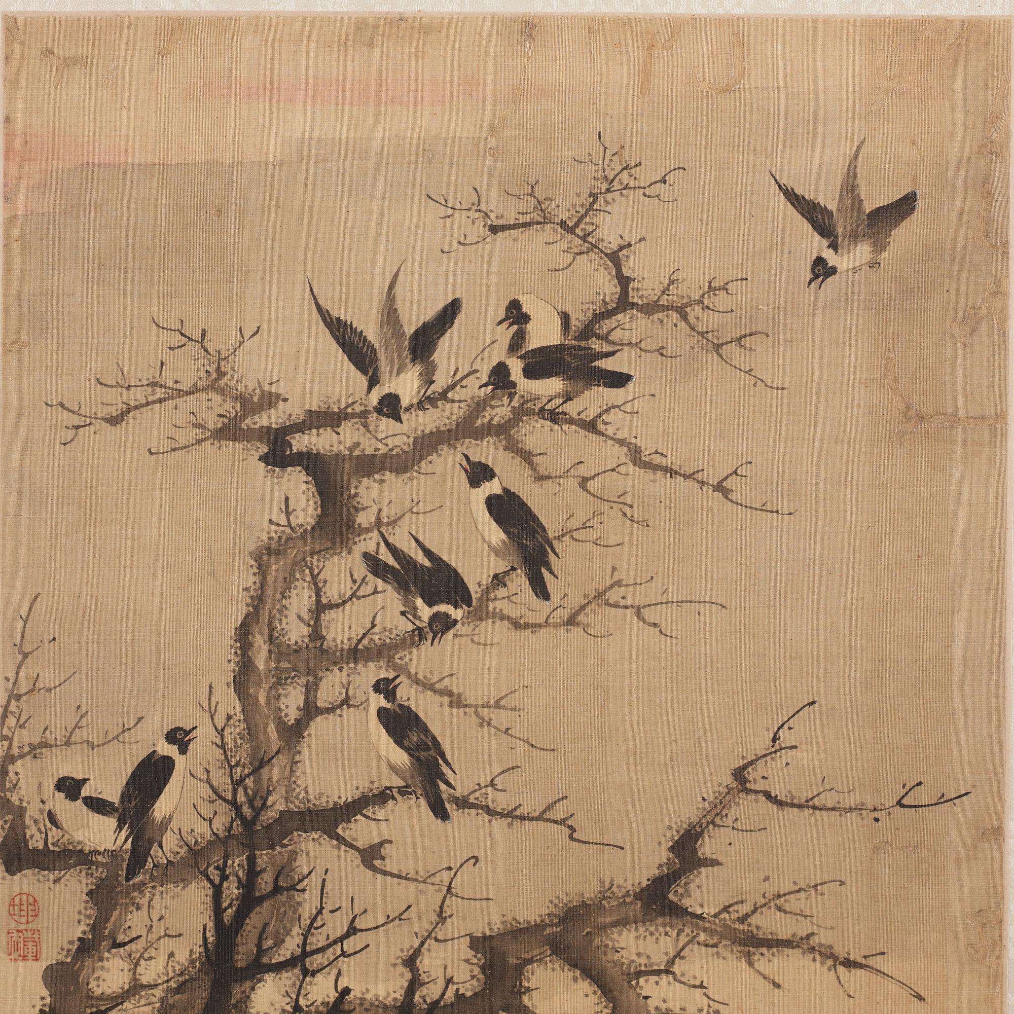 An album with 12 paintings by Qing dynasty artists, circa 1900. Attributed to Zhang Jian, Shou Ping, Yang Jin, after.