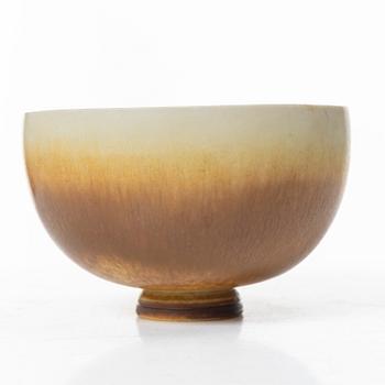 Berndt Friberg, vas och skål, stengods, Gustavsbergs Studio 1965 och 1968.