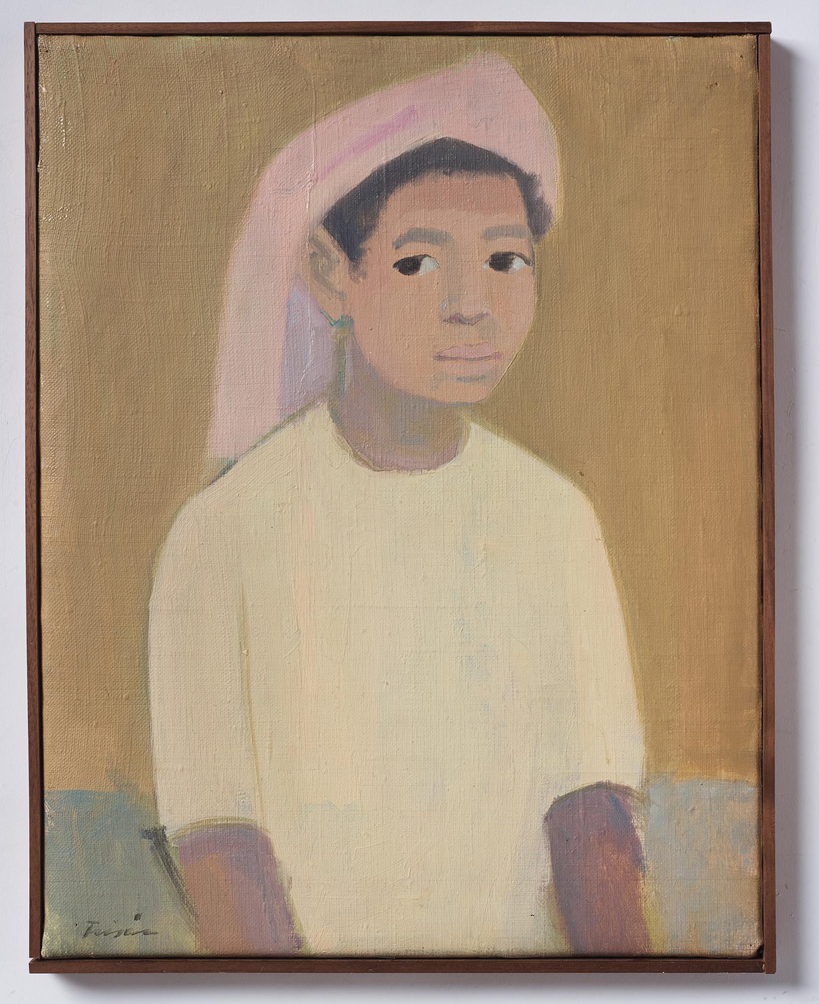 Vera Frisén, oil on relined canvas, signed.