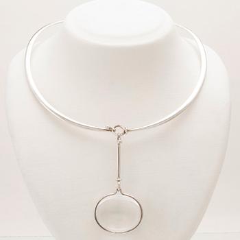 Vivianna Torun Bülow-Hübe, silver necklace with rock crystals designed for Georg Jensen.