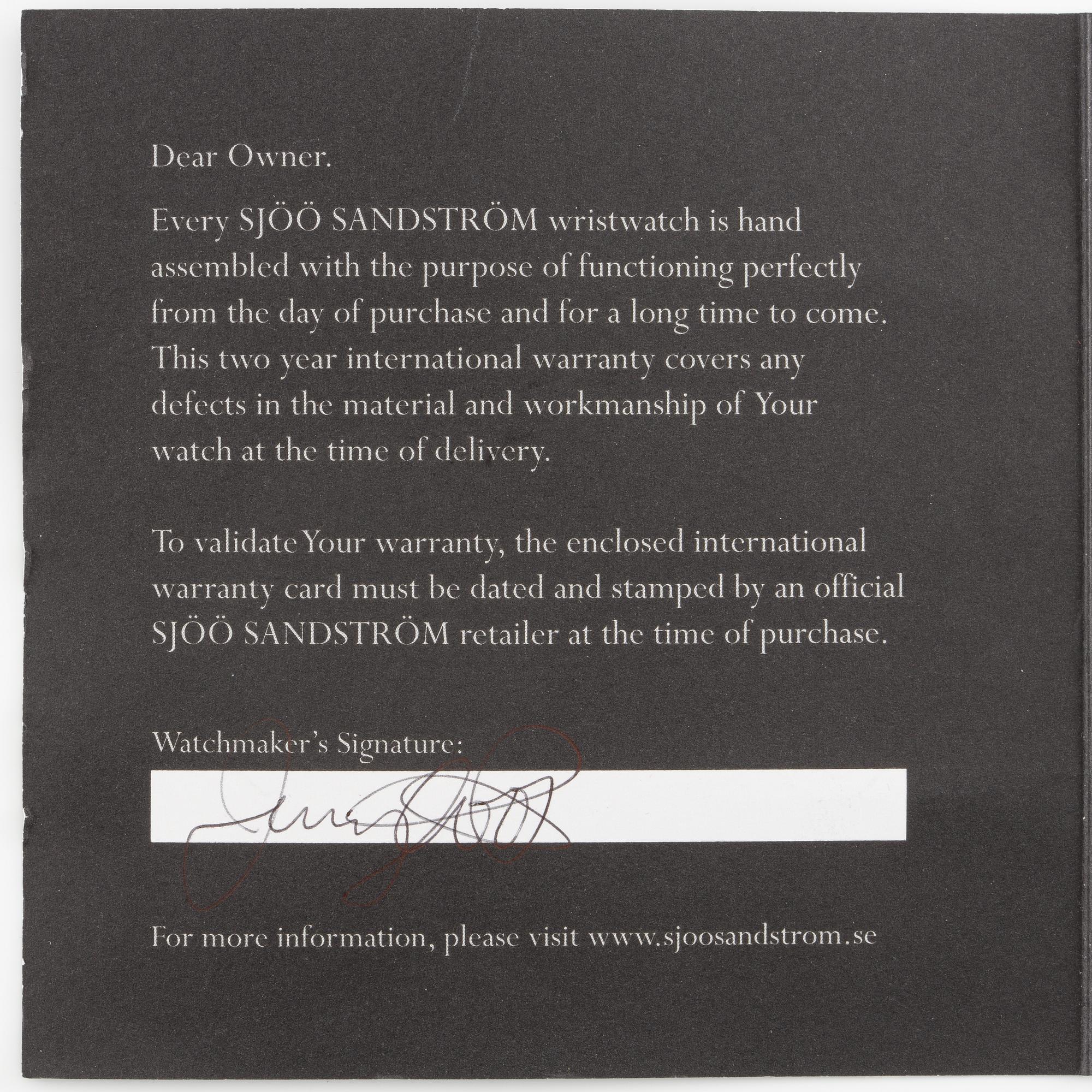 Sjöö Sandström, Royal Steel Classic, wristwatch, 36 mm.