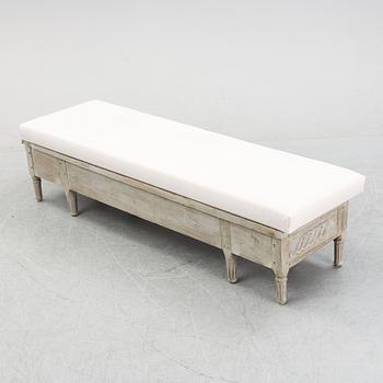 A late gustavian bench, first part of the 19th century.