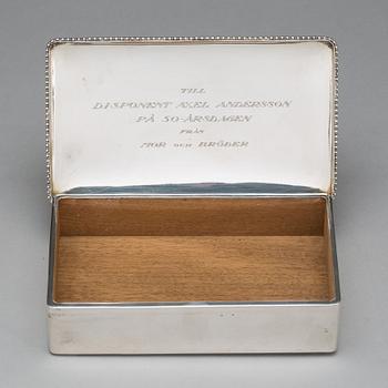 CIGARETTASK, silver. CG Hallberg, Stockholm 1937.