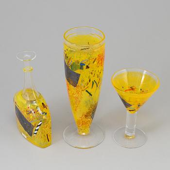 BERTIL VALLIEN, 3 delar konstglas, 1900-tal.