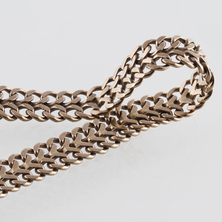 ARMLÄNK, 18K vitguld, Bröderna Heden, Stockholm, 1980. Vikt 12,9 gram.
