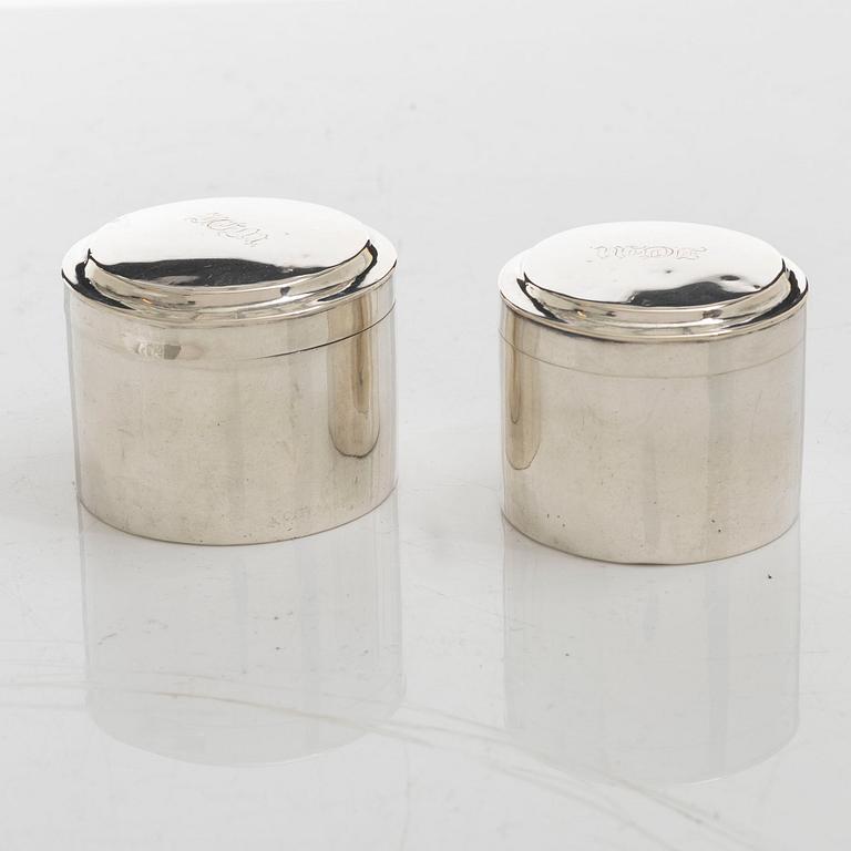 Dosor, 5 st, silver, Sverige 1800-tal.