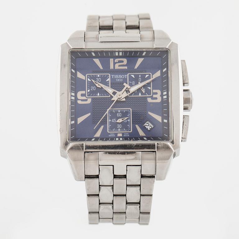 TISSOT, Quadrato, wristwatch, chronograph, 39,5 x 36,5 (50) mm.