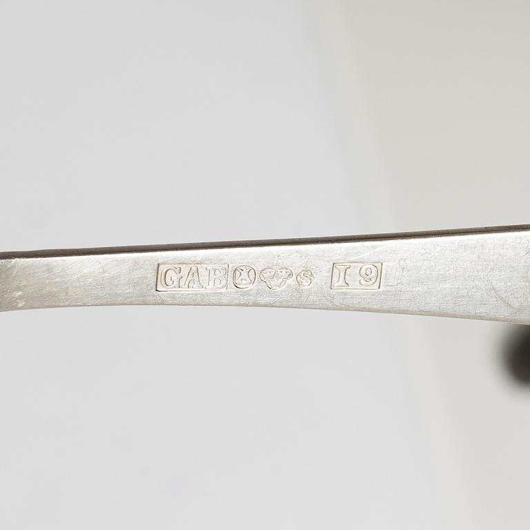 Jacob Ängman, a 102-piece silver flatware set, 'Rosenholm', in a box, GAB, Sweden, 1952-1997-.